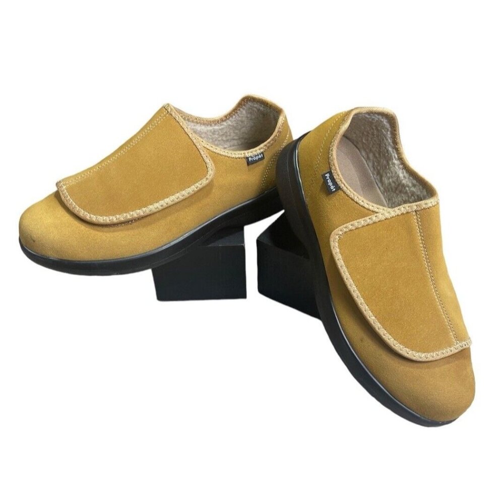 Propet Men's Slipper Shoes MXA003M Adjustable Strap Yellow Mustard Sz 9 M